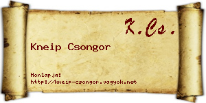 Kneip Csongor névjegykártya